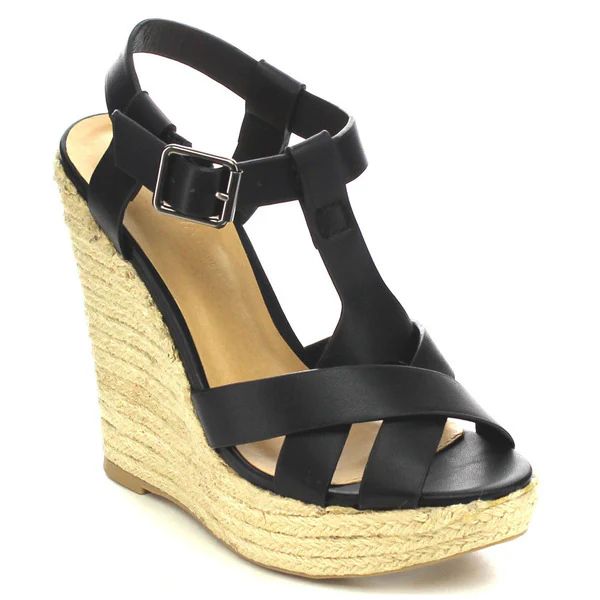 Wild Diva MADISON-174 Women Espadrille Wedge Sandals | Bed Bath & Beyond