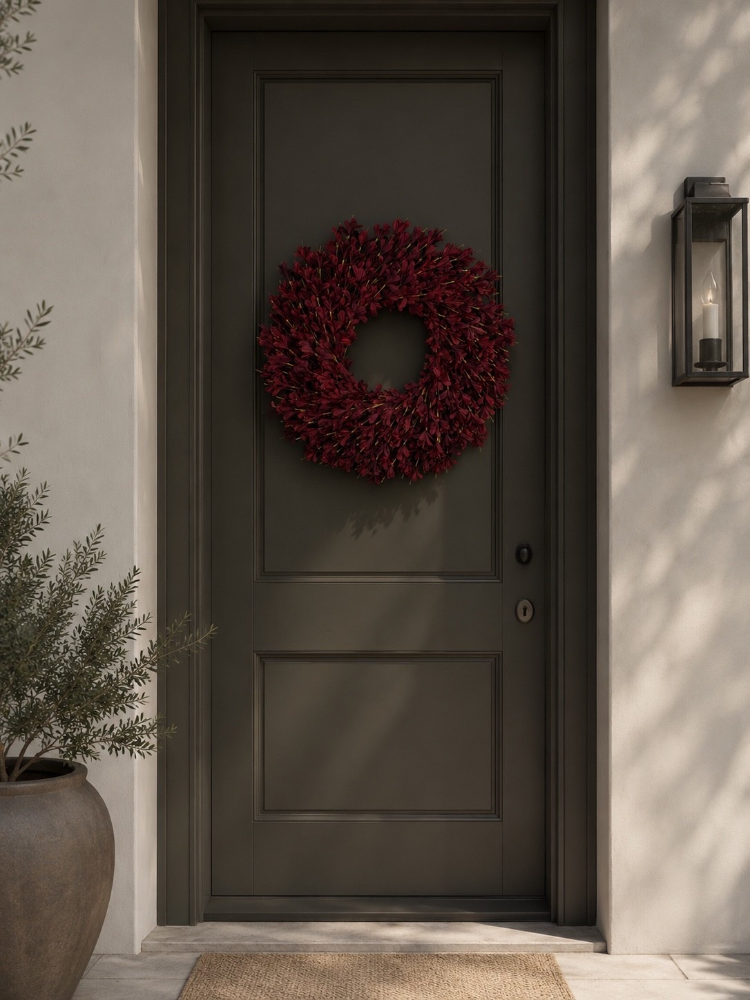Beautiful burgundy colored 26 inch front door wreath for fall 😍￼

#LTKHome #LTKSeasonal