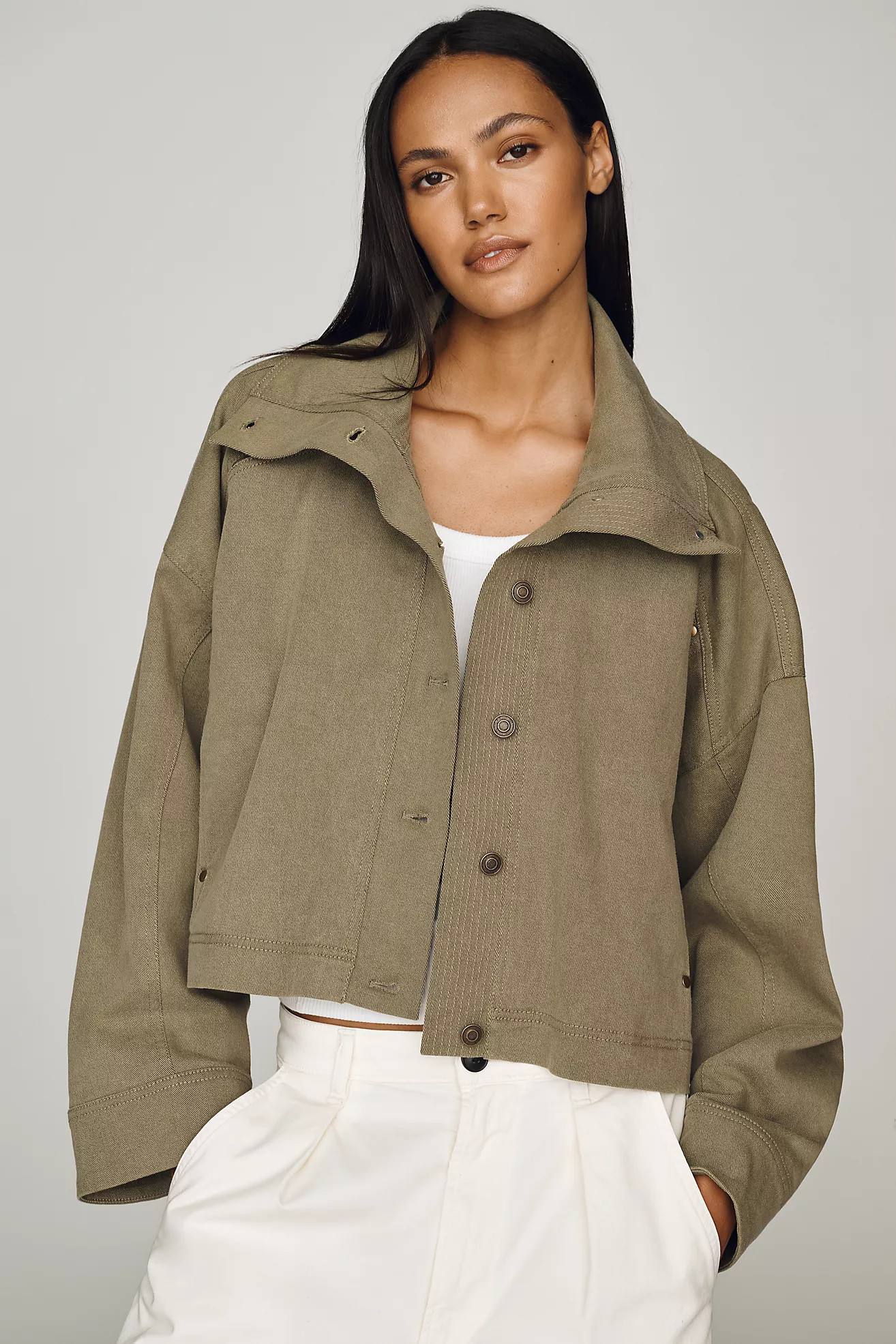 By Anthropologie Moira Funnel-Neck Utility Jacket | Anthropologie (US)