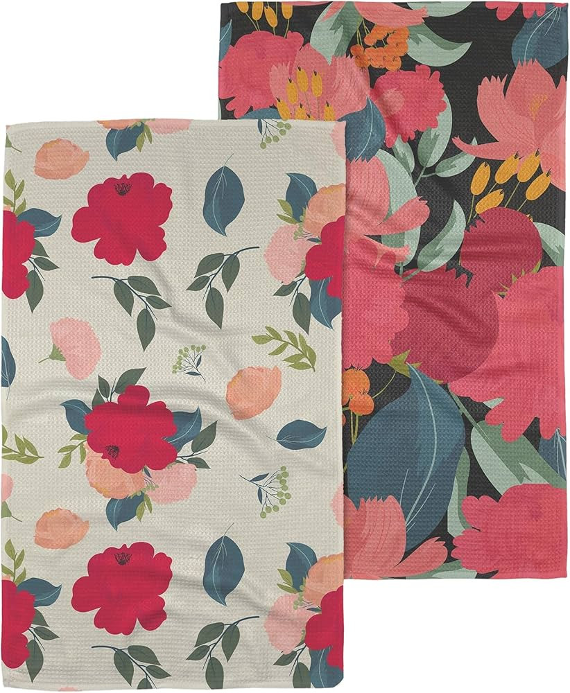 GEOMETRY Kitchen Tea Towel - Quick Dry Microfiber Cloth Dish Towels for Kitchen Drying - Premium ... | Amazon (US)