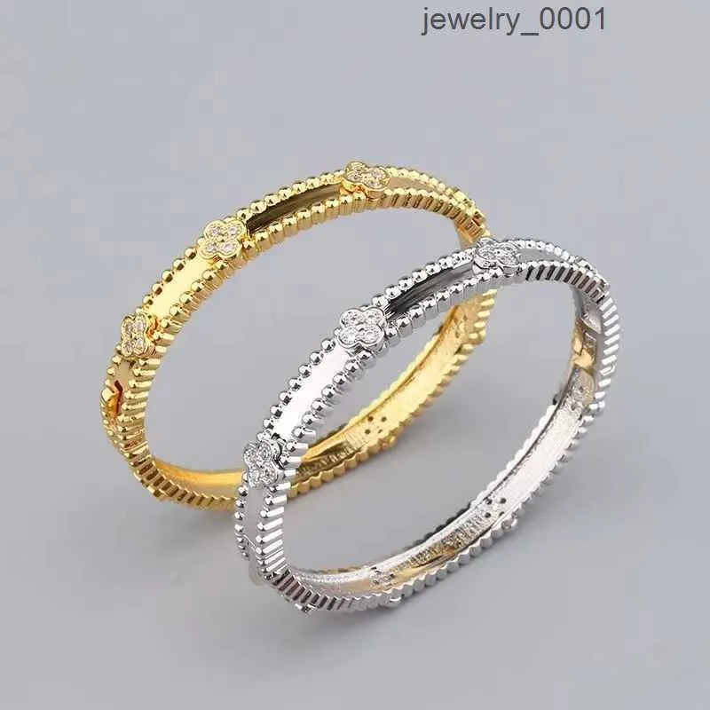 Hot Narrow clovers diamond bangle designer 4 leaf flower modifs hinged bangle bracelet | DHGate