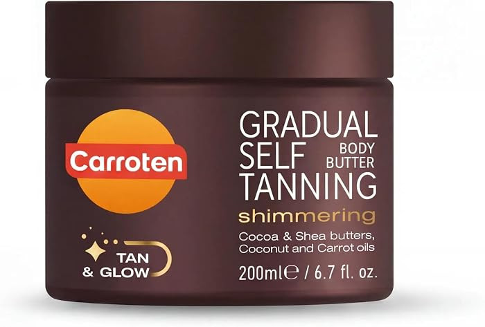 Carroten Gradual Self Tanning Body Butter, Shimmering Buildable Glow, 6.7oz | Amazon (US)