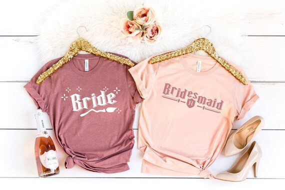 Wizard Themed Bachelorette Shirts, Bridesmaid Shirts, Bridesmaid Proposal, Maid Of Honor Shirt, B... | Etsy (US)