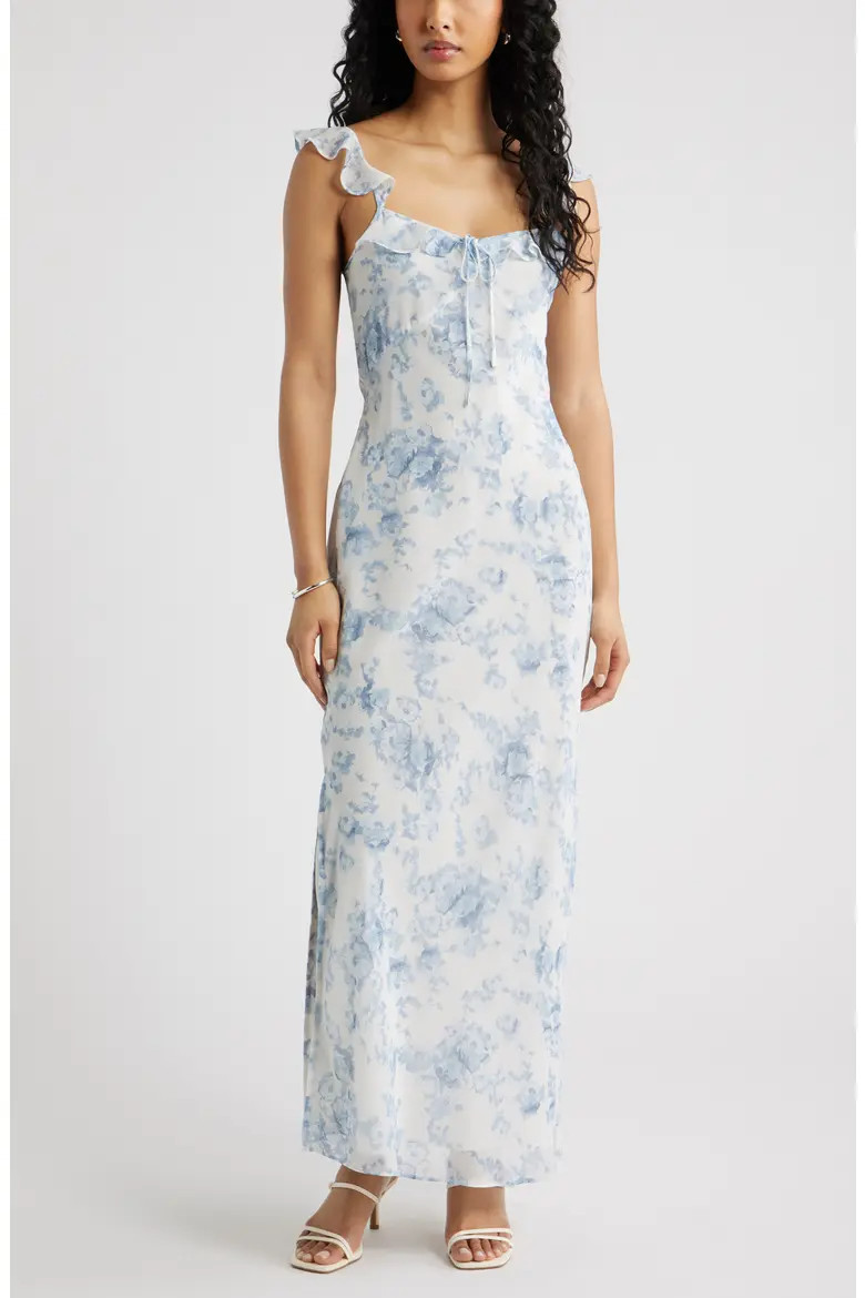 Ruffle Chiffon Maxi Dress (Women) | Nordstrom | Nordstrom