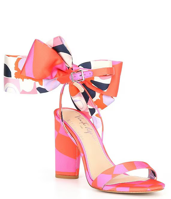 x Venita Aspen Amena Printed Bow Back Dress Sandals | Dillard's