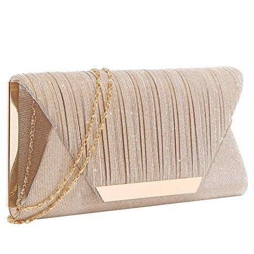 AO ALI VICTORY Glitter Clutch Purses for Women Evening Bags Clutches Flap Envelope Handbags Large... | Amazon (US)