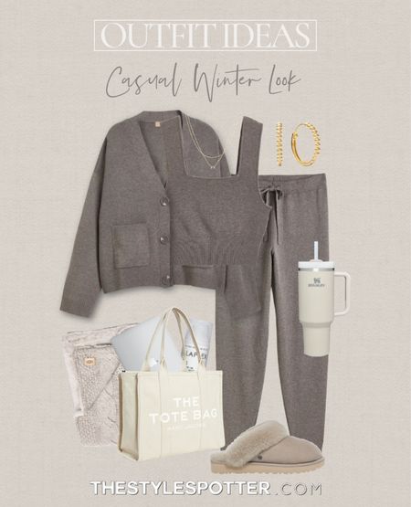 Winter Outfit Ideas ❄️ Casual Winter Look
A winter outfit isn’t complete without a cozy coat and neutral hues. These casual looks are both stylish and practical for an easy and casual winter outfit. The look is built of closet essentials that will be useful and versatile in your capsule wardrobe. 
Shop this look 👇🏼 ❄️ ⛄️ 
P.S. Most of these items are included in Cyber Monday Sales! The H&M 3-piece lounge set is 30% off, the Mejuri necklace and earrings are 20% off, and the Olaplex Hair Mask is 30% off.

#LTKHoliday #LTKCyberweek #LTKGiftGuide