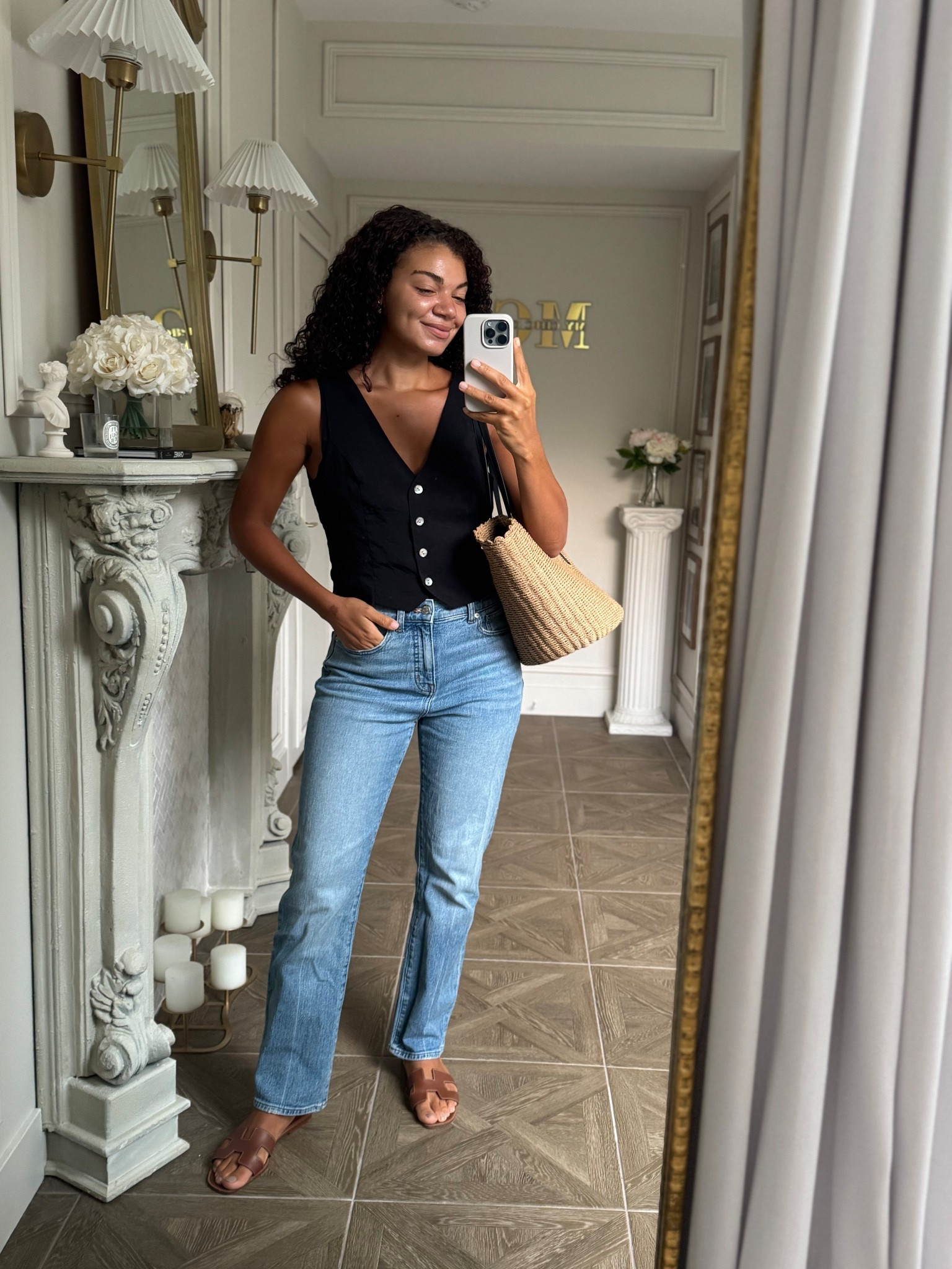 This outfit combo is perfect for a cooler summer day or early fall outfit. I paired a black vest with straight leg jeans, sandals, and a straw bag. My vest from Madewell is sold out, so linking similar 

#LTKSeasonal #LTKStyleTip #LTKFindsUnder100