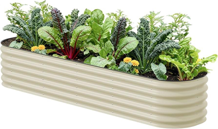 Vego garden Raised Garden Bed Kits, 17" Tall 9 in 1 8ft X 2ft Metal Raised Planter Bed for Vegeta... | Amazon (US)