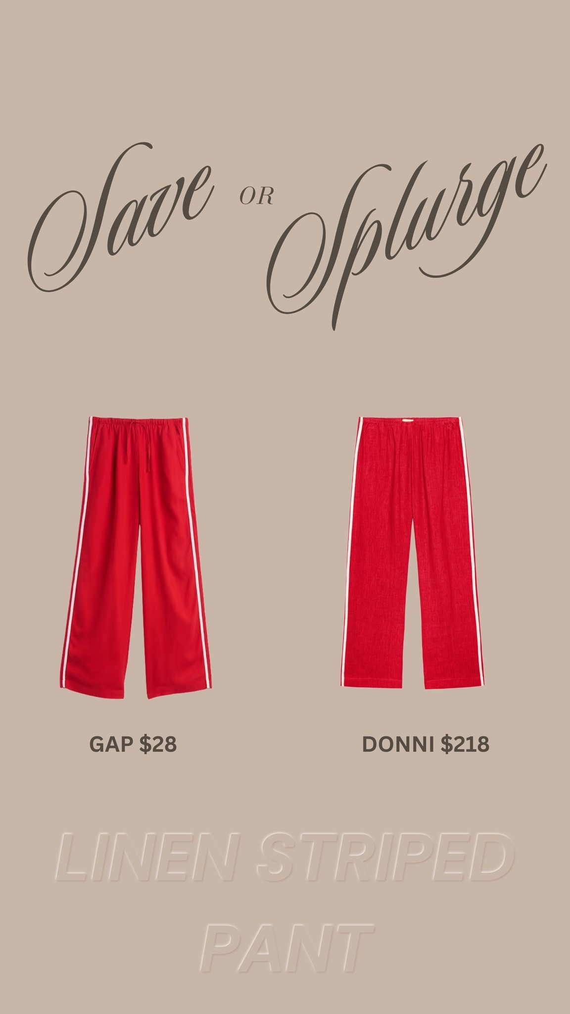 Linen striped pants!

There are sooo many times where I added the donni pants to cart but I just couldn’t cope with the price tag! 

I found a similar style for way cheaper plus many color options as well! And as a bonus they also come in petite and a shorts option!

#LTKootd