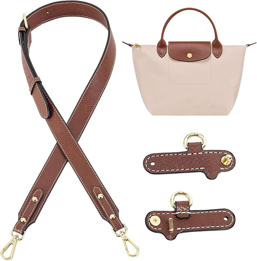Crossbody Strap Conversion Kit Compatible with Longchamp Le Pliage S/M Bags, Adjustable Leather P... | Amazon (US)