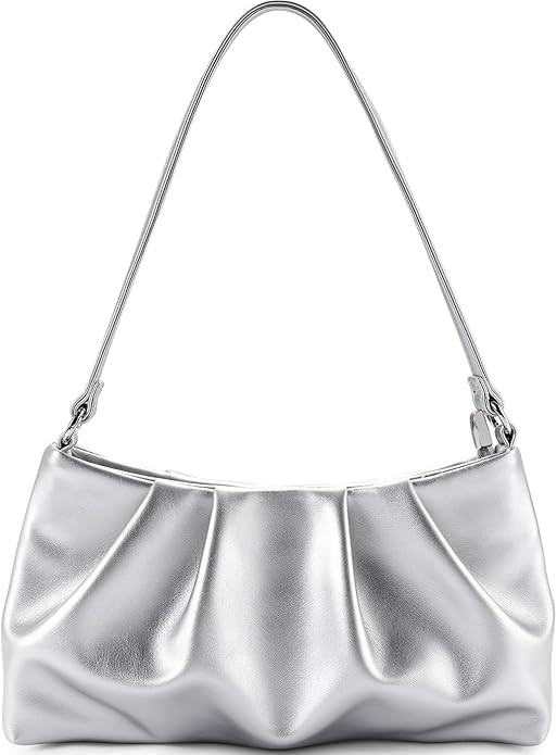 Women's Clutch Purse, Pleated Evening Handbag, Shoulder Bag with Detachable Chain and Shoulder St... | Amazon (US)