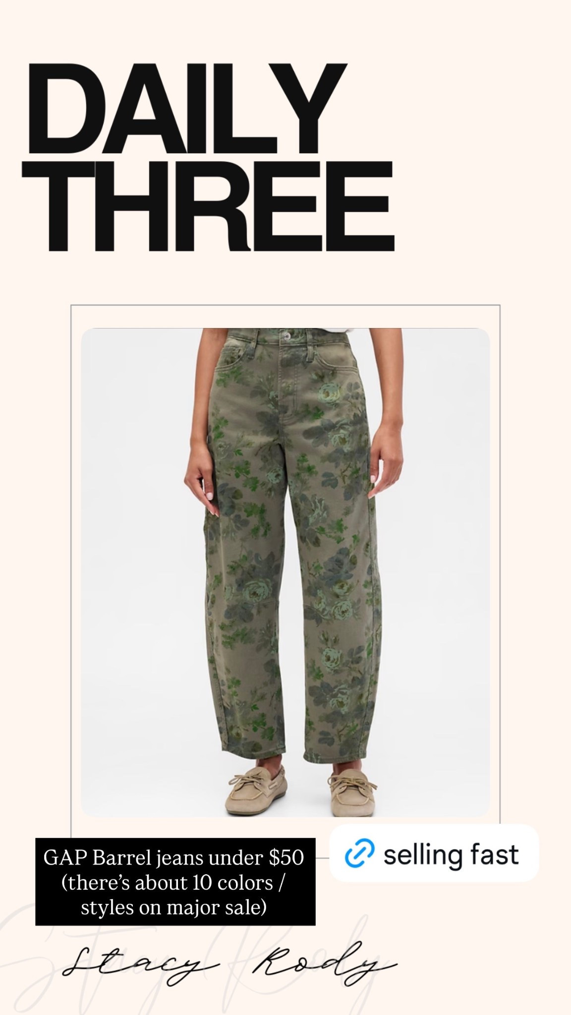 Barrel jeans in the cutest colors and prints 
Gap 
True to size 

#LTKootd #LTKSaleAlert #LTKMidsize