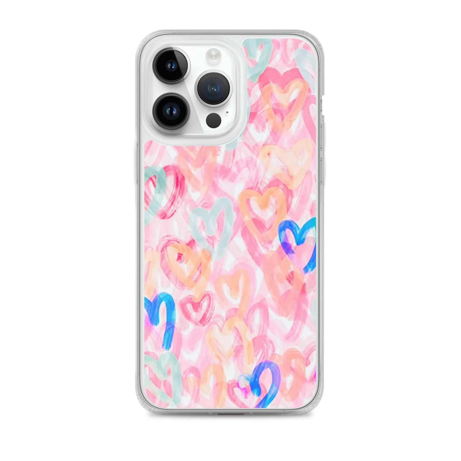 Watercolor Hearts Phone Case - Etsy | Etsy (US)