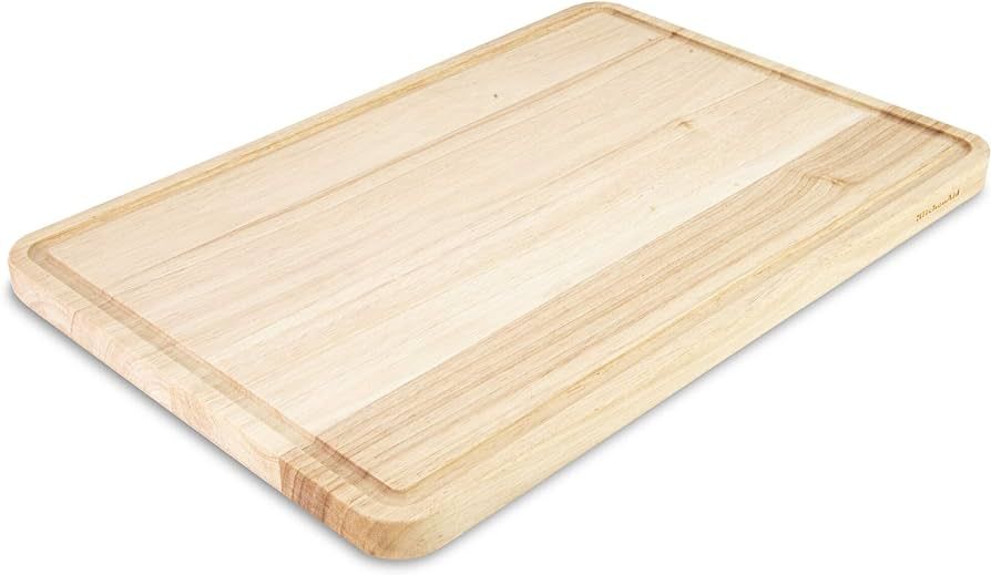KitchenAid Classic Rubberwood Cutting Board with Perimeter Trench, Extra-Large Reversible Choppin... | Amazon (US)