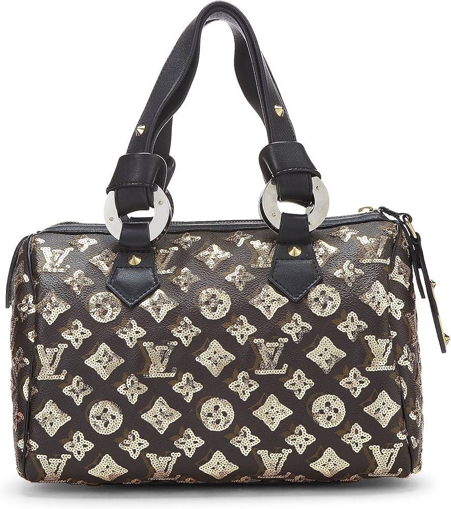Amazon.com: Louis Vuitton, Pre-Loved Gold Monogram Eclipse Speedy 30, Gold : Luxury Stores | Amazon (US)