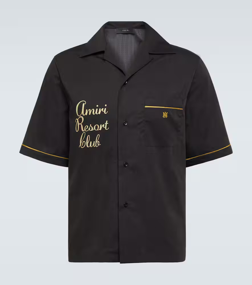 Amiri Resort Club embroidered cotton bowling shirt | Mytheresa (US/CA)