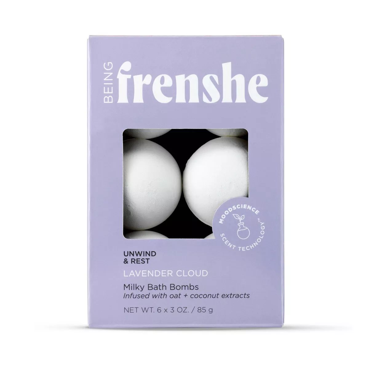 Being Frenshe Milky Moisturizing Bath Bomb Set with Essential Oils - Lavender Cloud - 6ct/3oz | Target