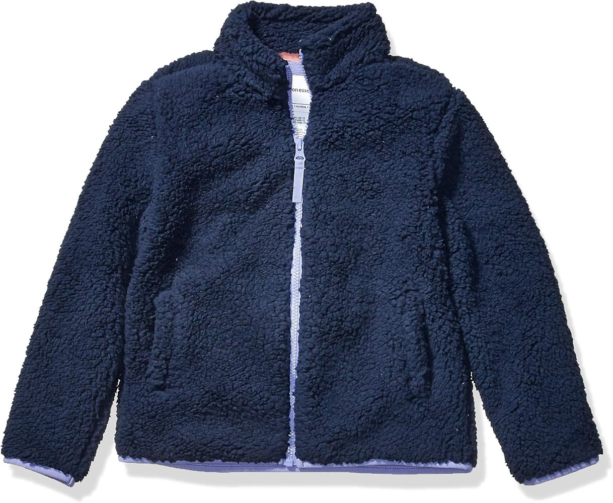 Amazon Essentials Girls and Toddlers' Sherpa Fleece Full-Zip Jacket | Amazon (US)