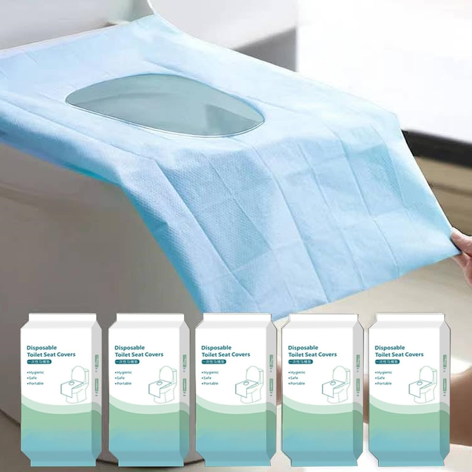 50 Pack Toilet Seat Covers Disposable 16x24 Inch XL Portable Toilet Liners Travel Seat Cover for ... | Amazon (US)