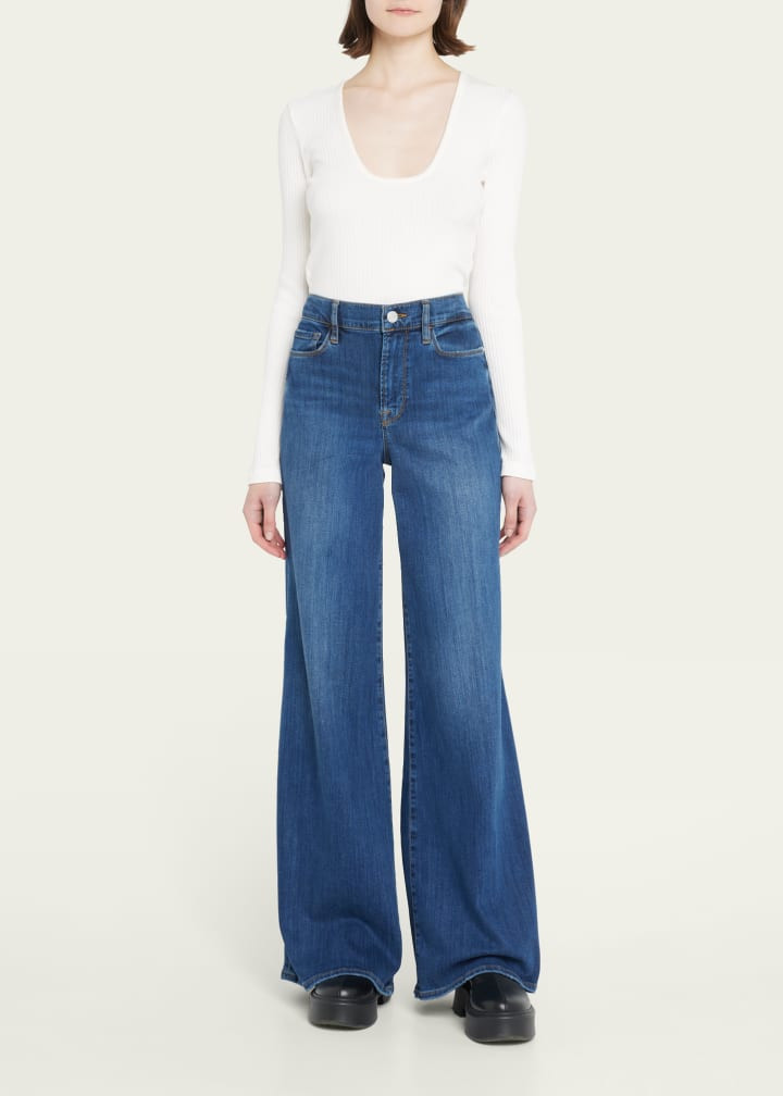 Le Palazzo High-Rise Wide Jeans | Bergdorf Goodman