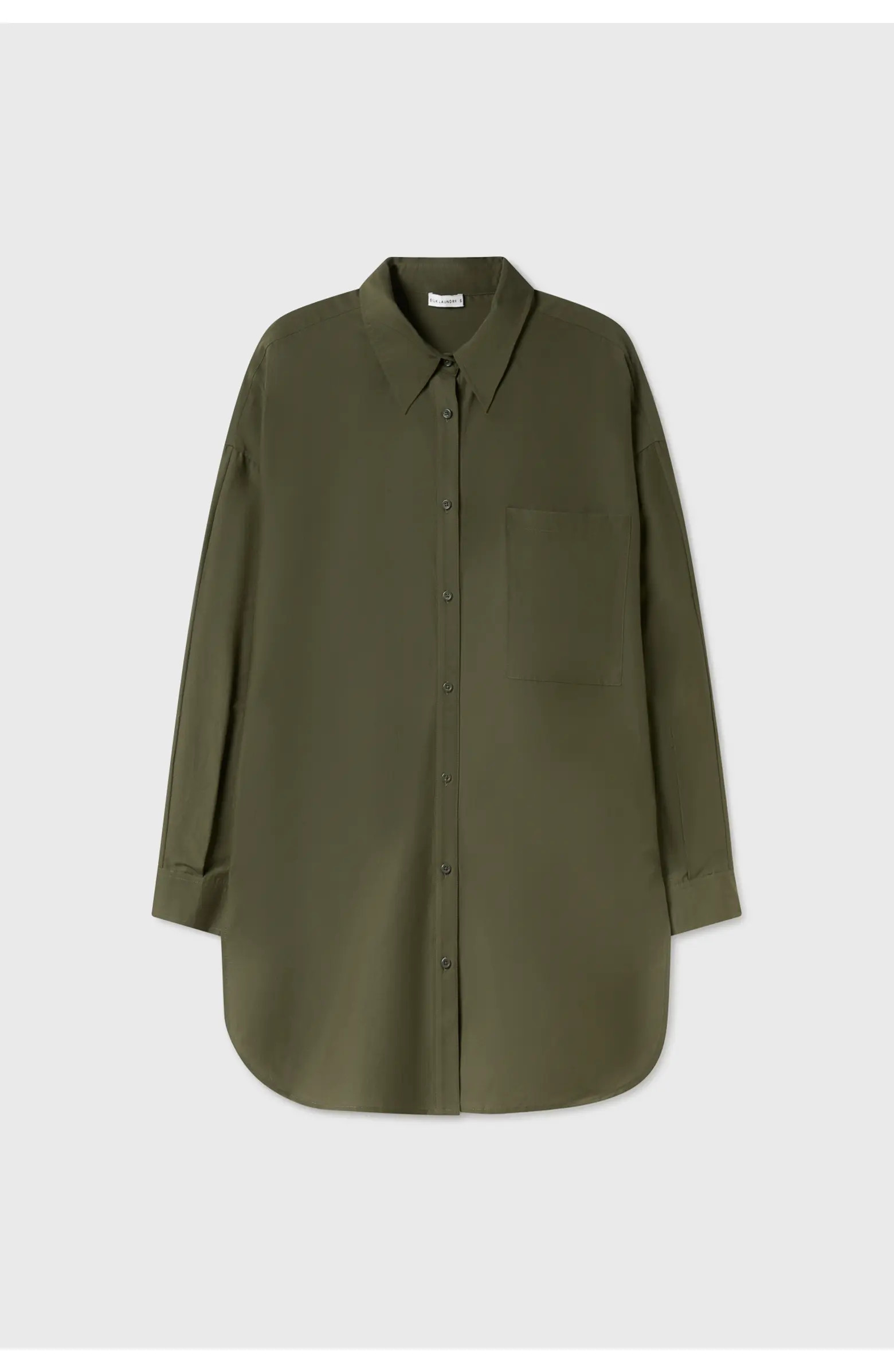 COTTON SILK ROUND SHIRT PINE | Nordstrom