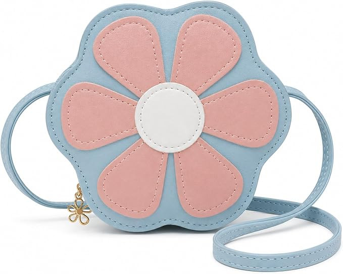 Little Crossbody Bag Purse Flower Shaped Mini Single-Shoulder Bag Handbag Pouch Cute Daisy Bag,Bl... | Amazon (US)