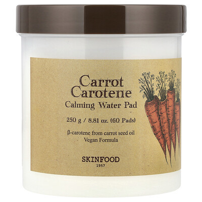 Skinfood, Carrot Carotene, Calming Water Pad, 60 Pads | iHerb