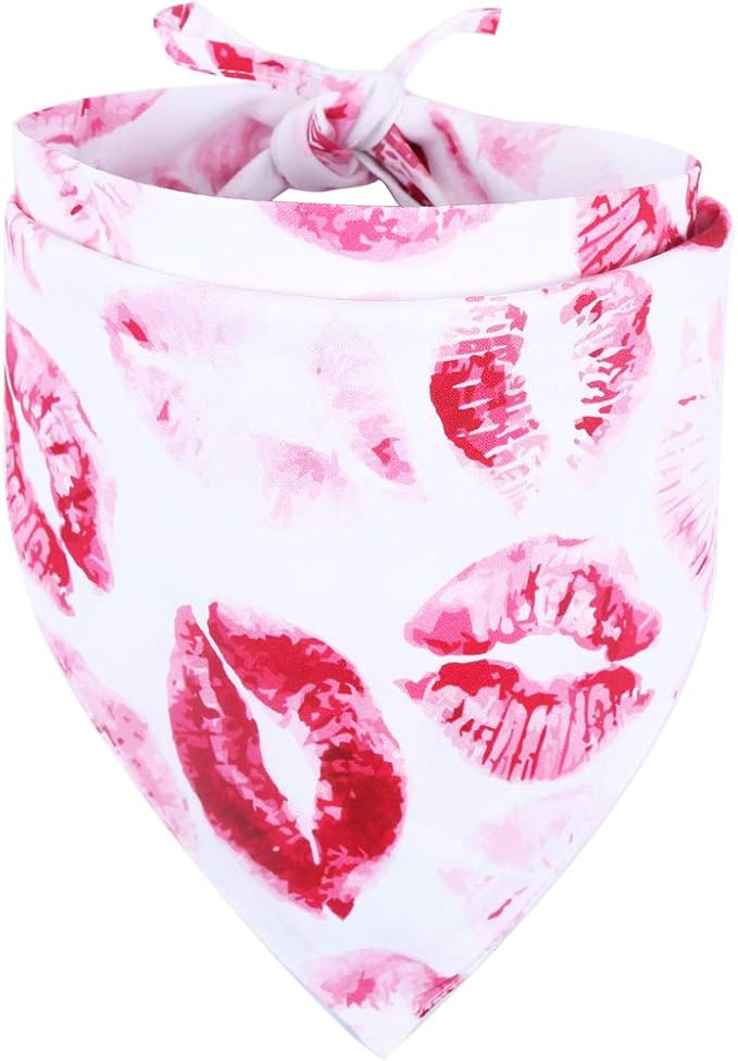 KZHAREEN Valentine's Day Dog Bandana Reversible Triangle Bibs Scarf Accessories for Dogs Cats Pet... | Amazon (US)