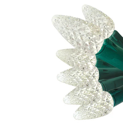 GE StayBright 150-Count 37.2-ft White LED Plug-In Christmas String Lights Lowes.com | Lowe's