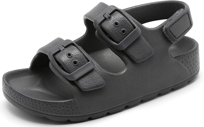 INMINPIN Toddler Boys Girls Buckle Sandals Comfort Open Toe Sandal with Adjustable Back Strap | Amazon (US)