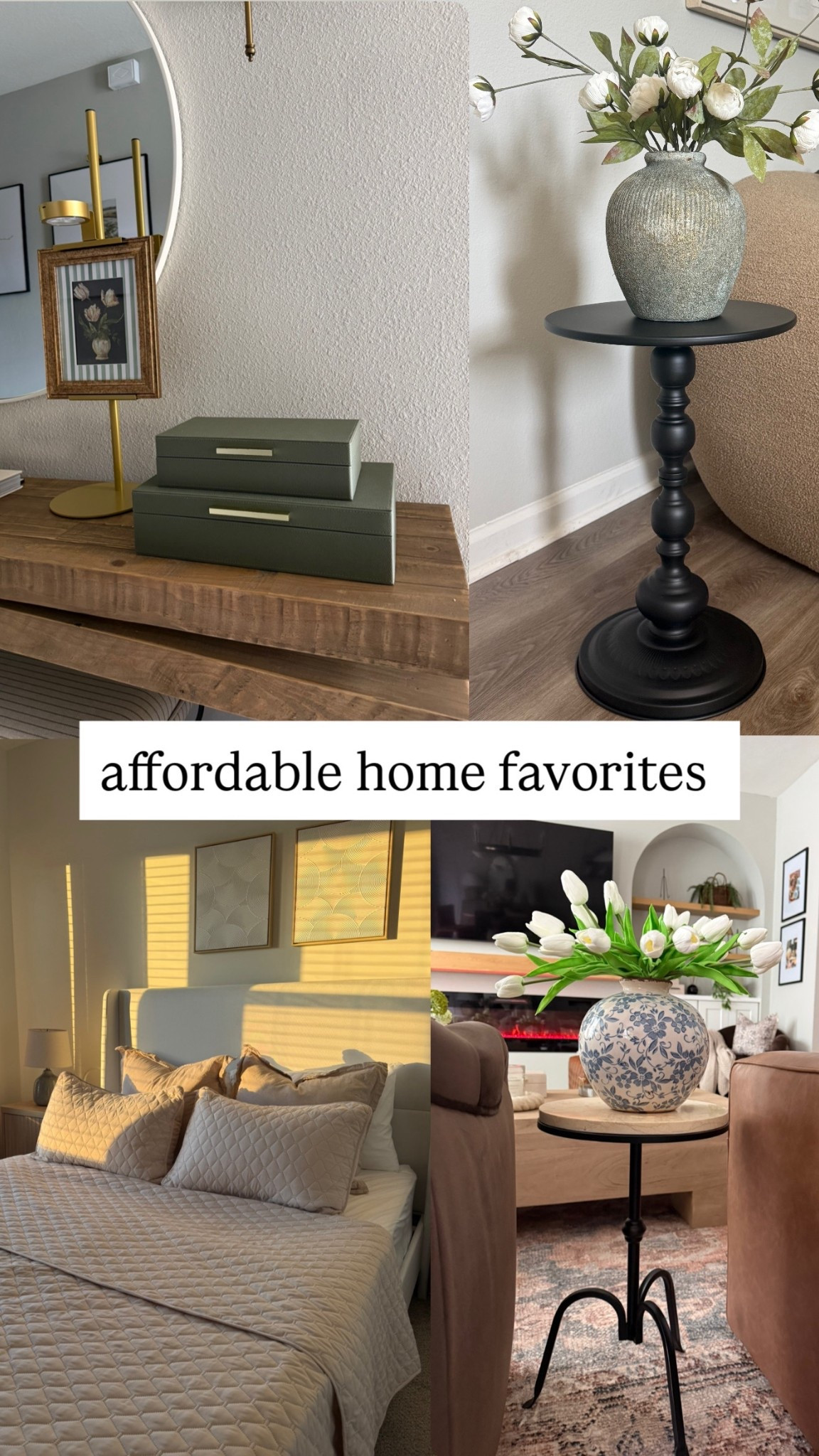 Budget friendly favorite finds.. 😍 loving this new side table and quilt set! My picture stand and floral vase continue to be a favorite.. I can see why! 

Amazon home finds, spring decor, console table styling, side table, Amazon bedding, quilt set, summer decorations, faux florals 

#LTKHome #LTKSaleAlert
