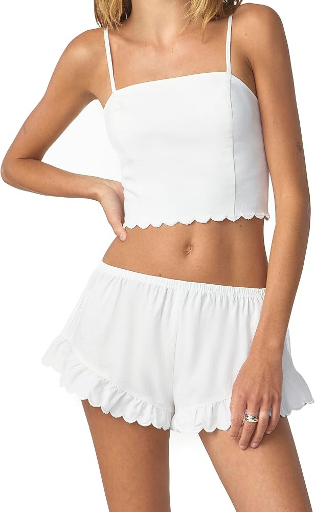 florence by mills Women's Sweet Solstice Scallop Linen Short | Amazon (US)