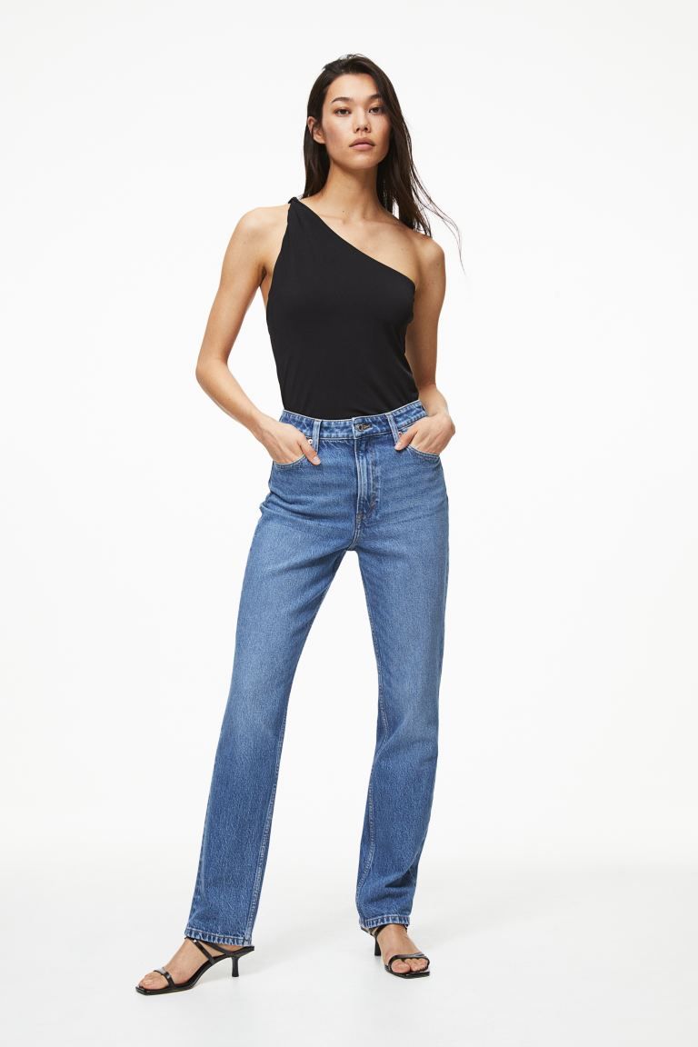 Slim Straight Ultra High Jeans - Light denim blue - Ladies | H&M GB | H&M (UK, MY, IN, SG, PH, TW, HK)