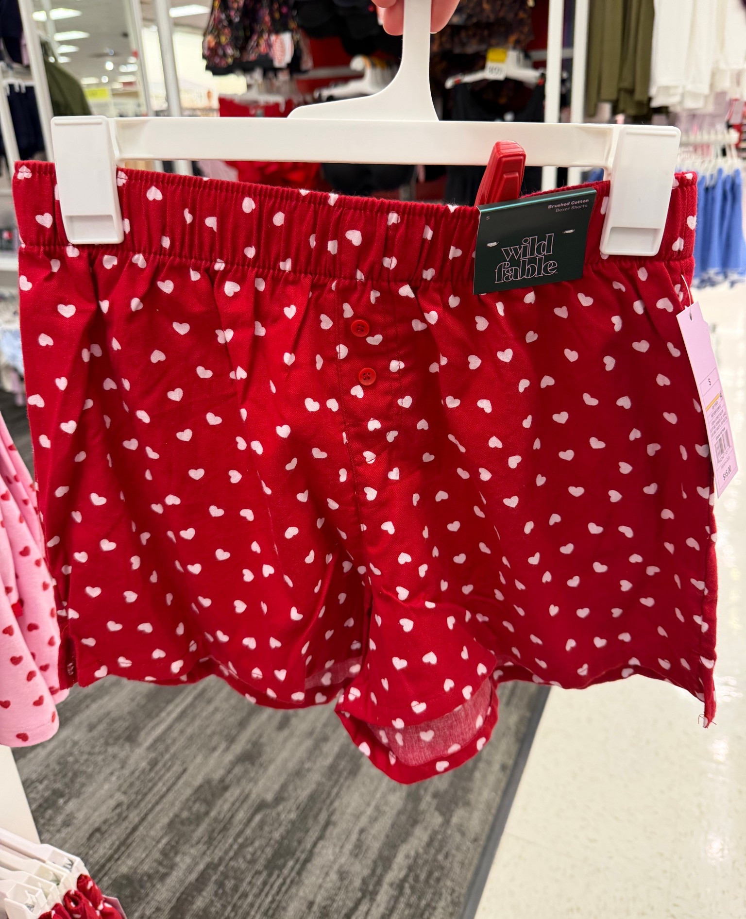 Cute Valentine’s Day boxer shorts from target 
