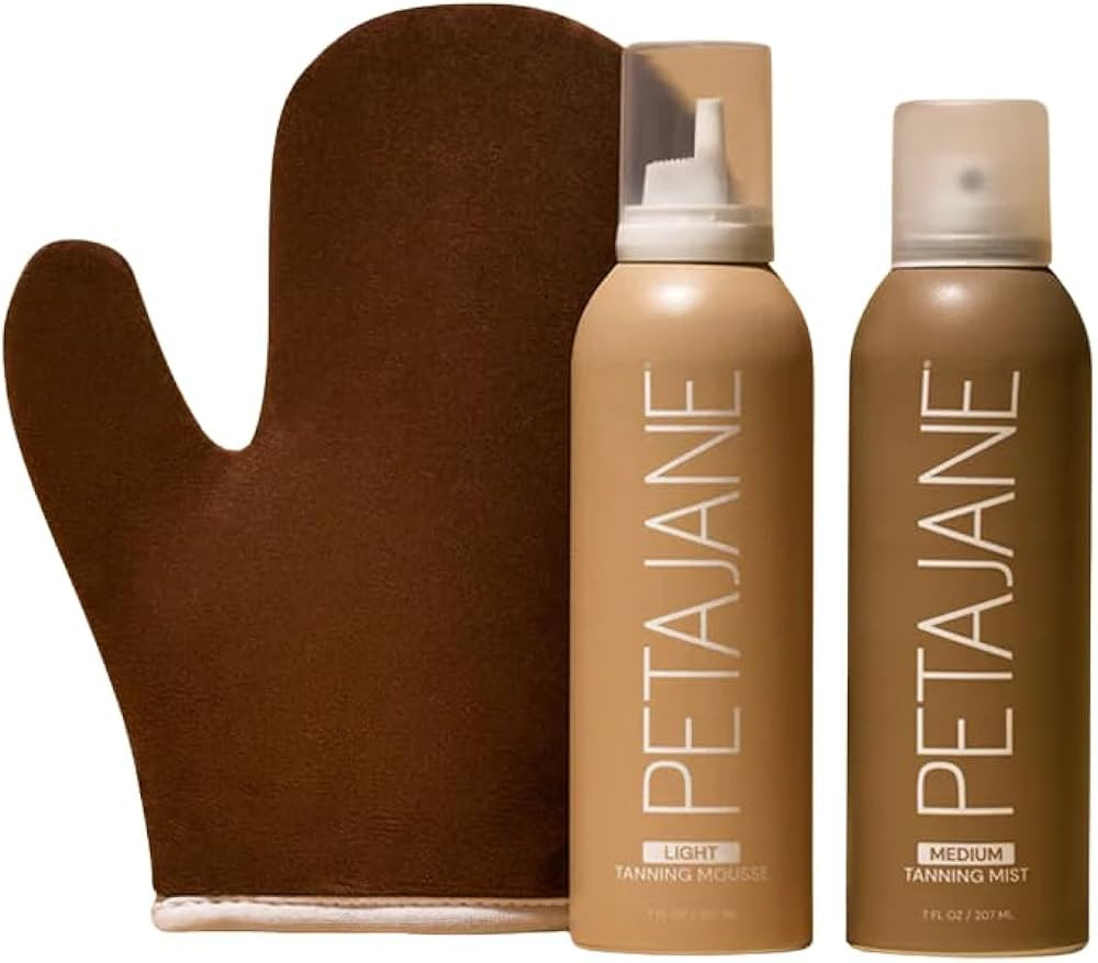 Peta Jane "The Essential Bundle", Self Tanning Mousse, Sunless Medium Tanning Mist, and Tan Appli... | Amazon (US)