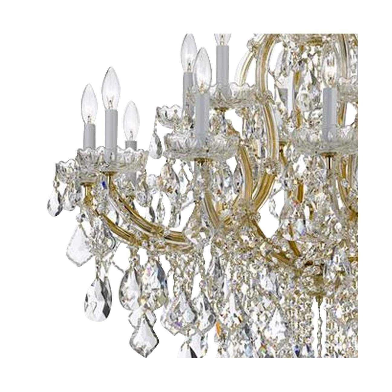 Maria Theresa 35" Wide 19-Light Gold and Crystal Chandelier | Lamps Plus