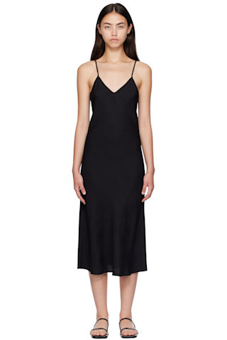 Black 90s Slip Dress | SSENSE