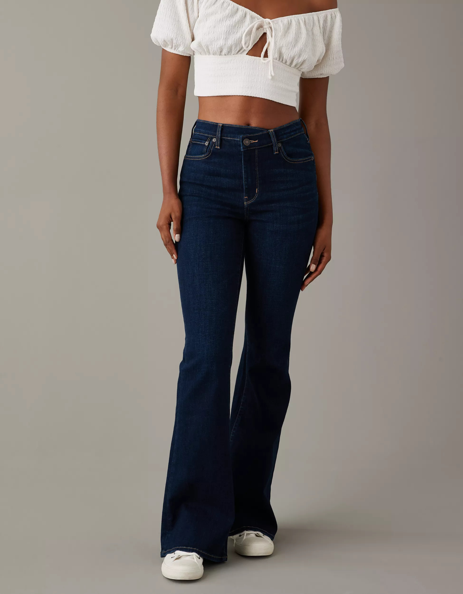 AE Next Level Super High-Waisted Flare Jean | American Eagle Outfitters (US & CA)