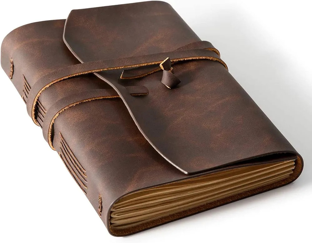 Leather Journal Notebook - Genuine Leather Journals for Writing 260 Pages 5x7.1 Inches Vintage Jo... | Amazon (US)