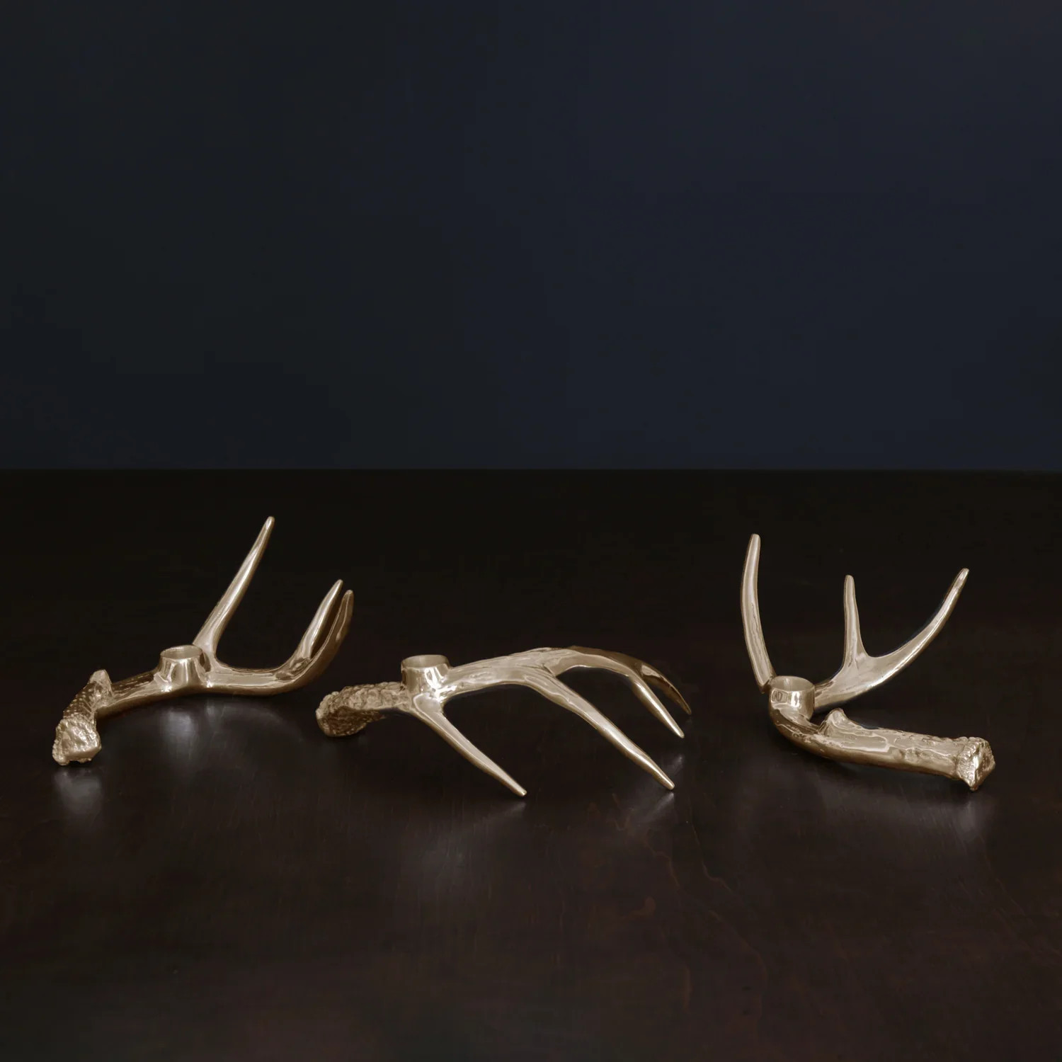 Home
	  
		
	  
	    /
	    Beatriz Ball Western Sierra Modern Gold Antler Candlestick, Set of 3 | Sabavi Home