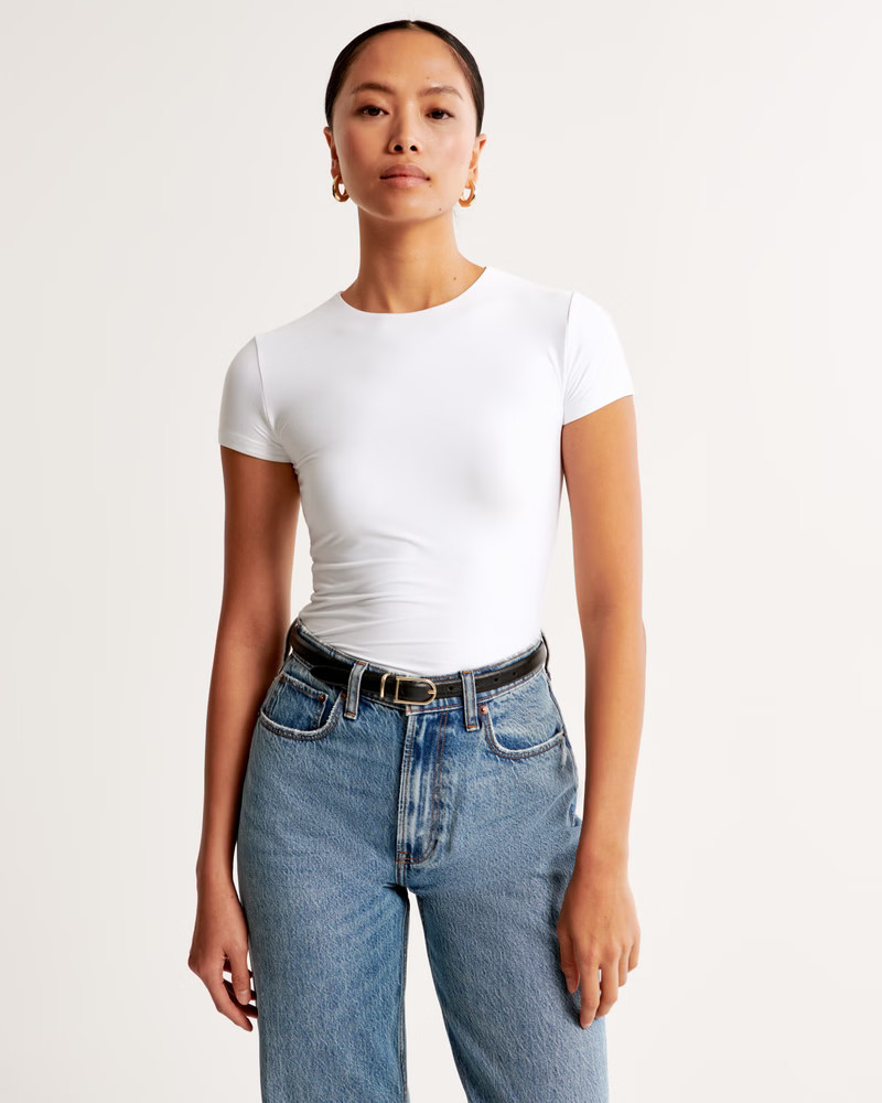 Women's Soft Matte Seamless Tuckable Baby Tee | Women's Tops | Abercrombie.com | Abercrombie & Fitch (US)
