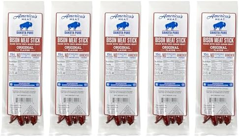 Dakota Pure Bison Meat Stick Bison Jerky Sticks, 100% Bison, USA Bison Raised, High Protein Meat ... | Amazon (US)