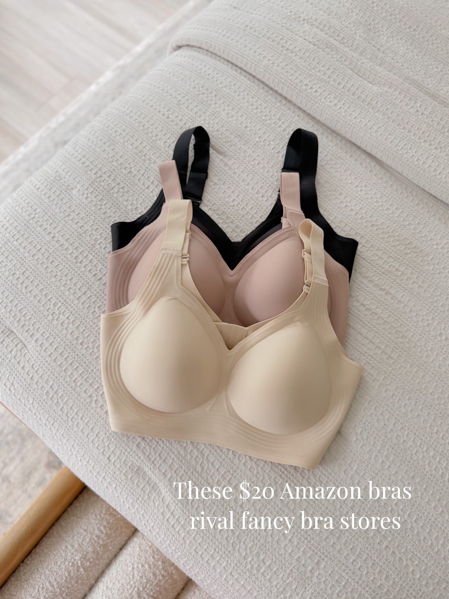 Don’t set foot in a bra store again!  These are the $20 jelly bras I swear by.  Ultra soft, excellent support, wide adjustable straps, full coverage or scallop detail (you choose!) and hook extender included for wide chests.  I can wear these 24/7 and not pull on them or have to adjust.  No digging, just comfort.  

Try on at home and return sizes you don’t want easily.  Bra shopping at home sure beats going to a store! 



#LTKOver40 #LTKActive #LTKMidsize
