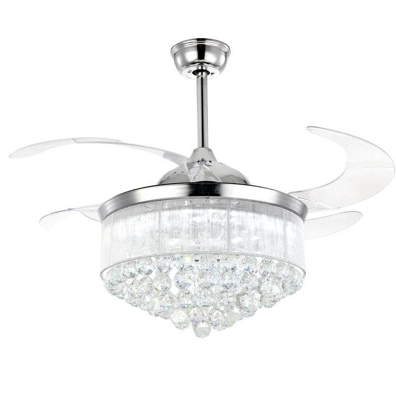42'' Lall 4 - Blade LED Ceiling Fan with Remote Control and Light Kit Included | Wayfair North America