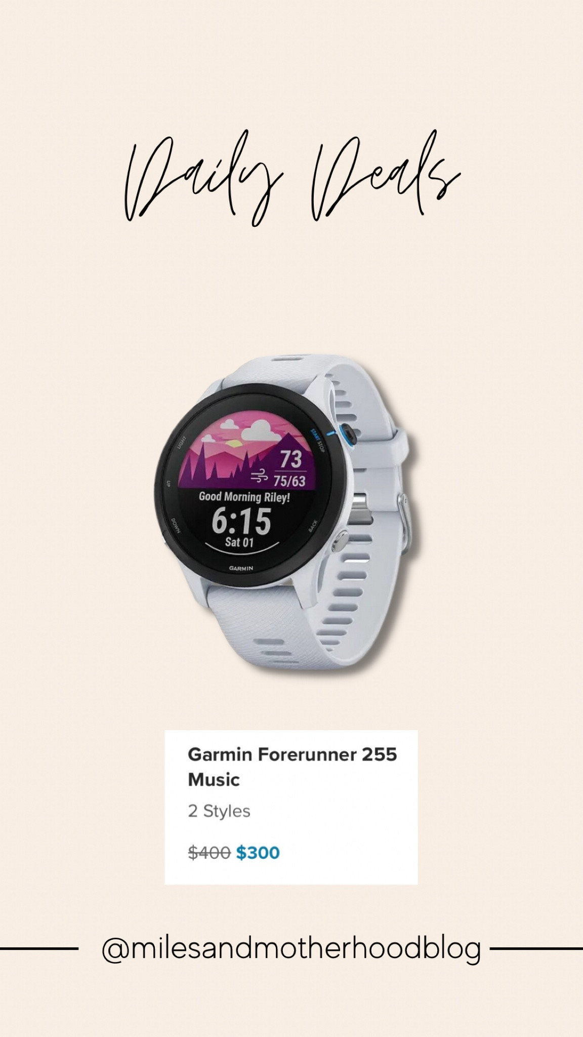 Daily Deal: Garmin Forerunner 255 Music on sale! Garmin running watches, Garmin forerunner, Garmin watch  

#LTKGiftGuide #LTKfitness #LTKSeasonal