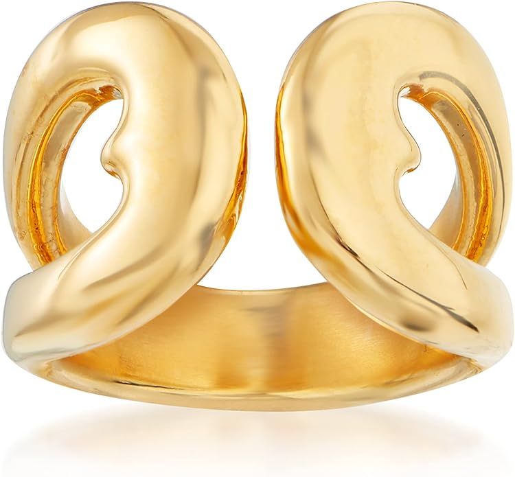 Ross-Simons Italian Andiamo 14kt Yellow Gold Over Resin Open-Space Heart Ring | Amazon (US)
