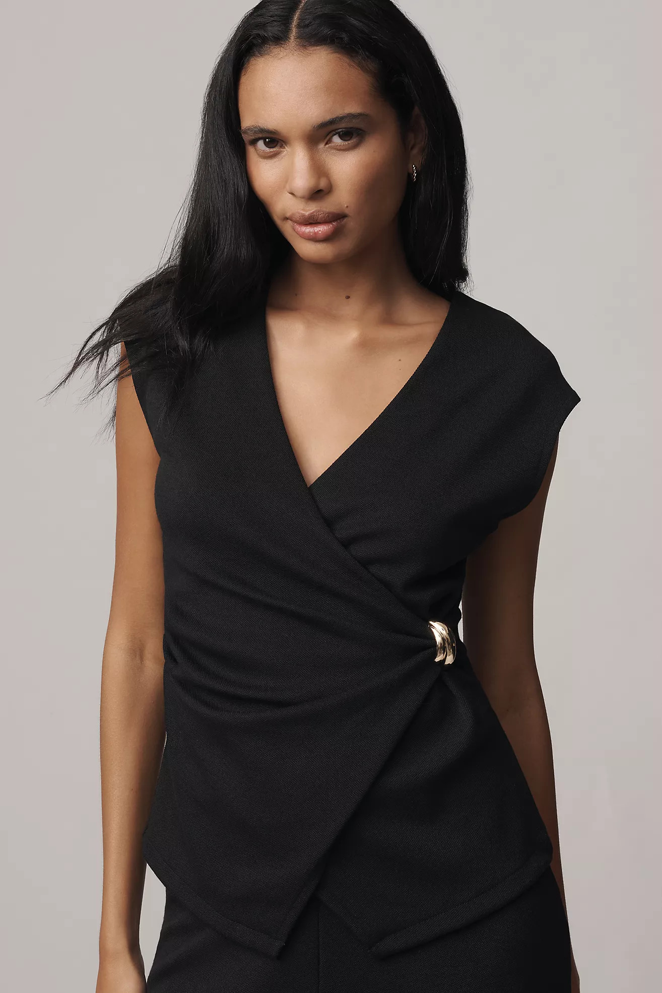 Maeve Hardware Wrap Top | Anthropologie (US)