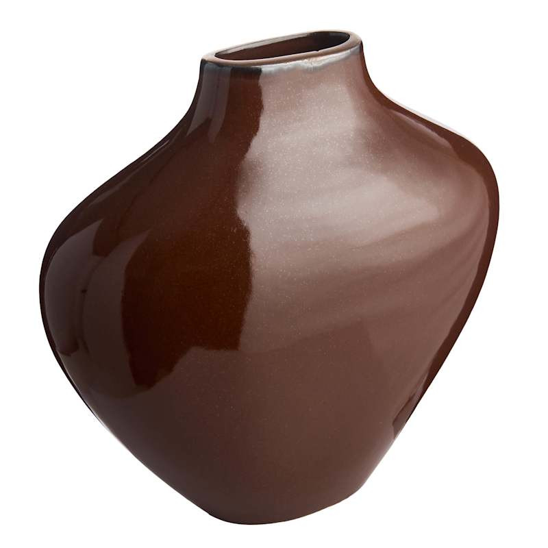 Ceramic Brown Vase, 9.8" | At Home