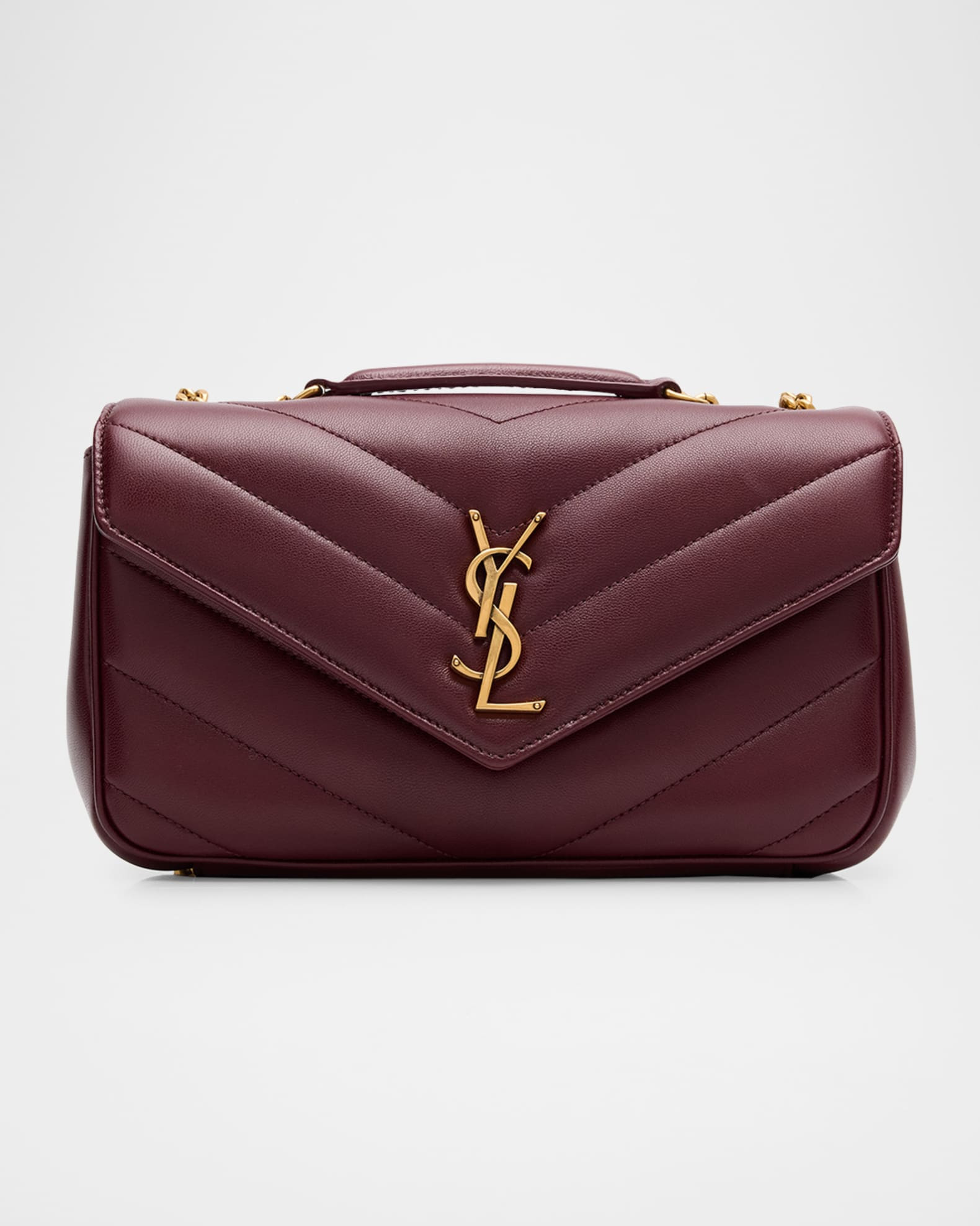 Loulou Small YSL Shoulder Bag in Quilted Leather | Neiman Marcus